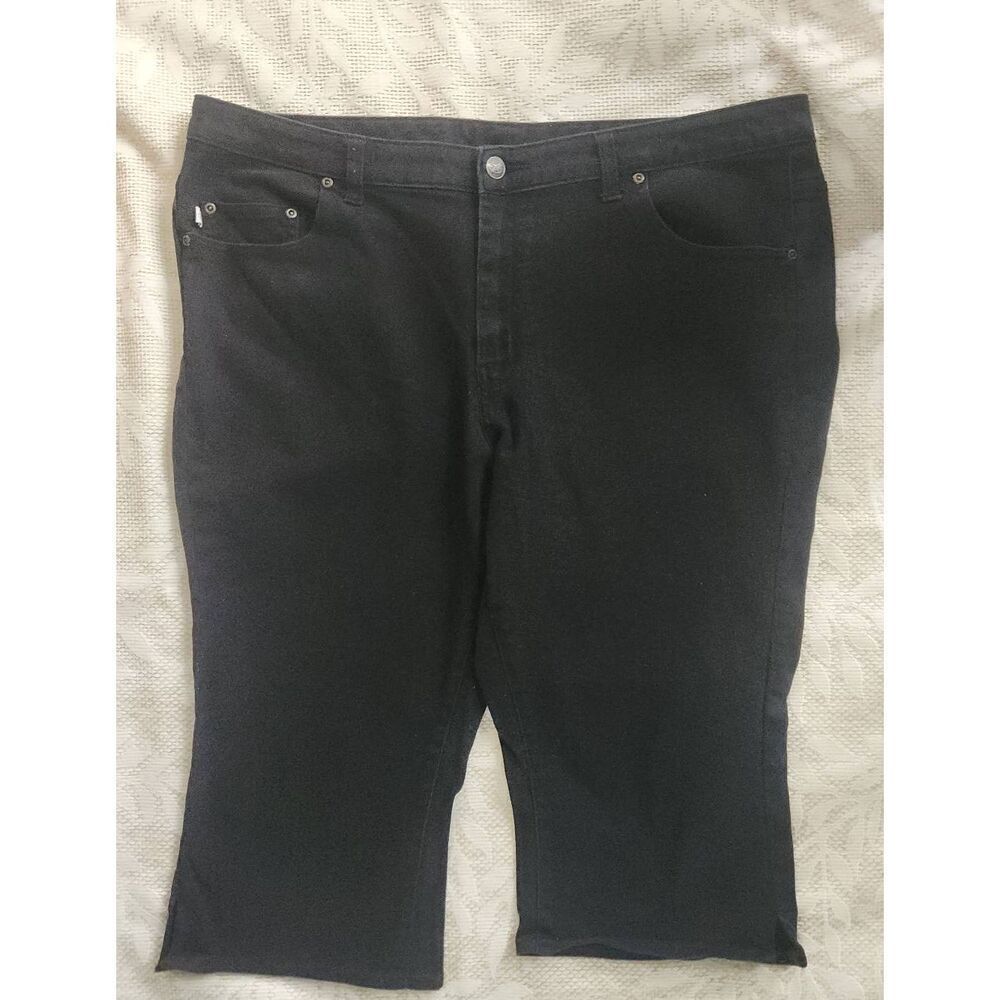 P1  Bobbie Brooks black denim crop pants